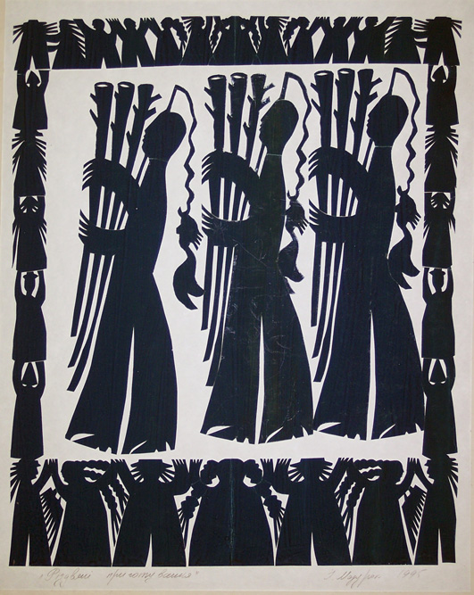 «Різдвяні приготування». 1995. Папір, витинання